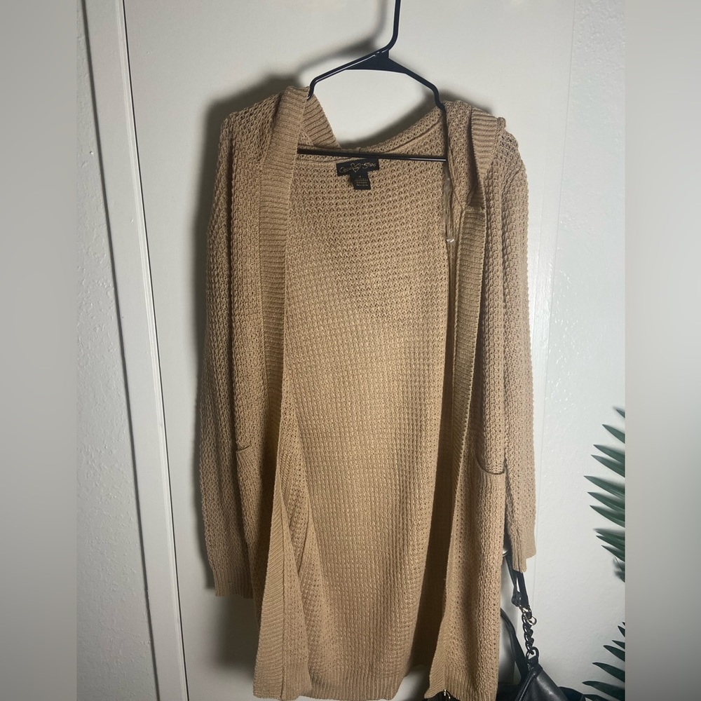 Coco And Shay Knit Cardigan (tan)